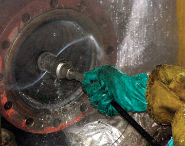 The hydroblasting process The hydroblasting process