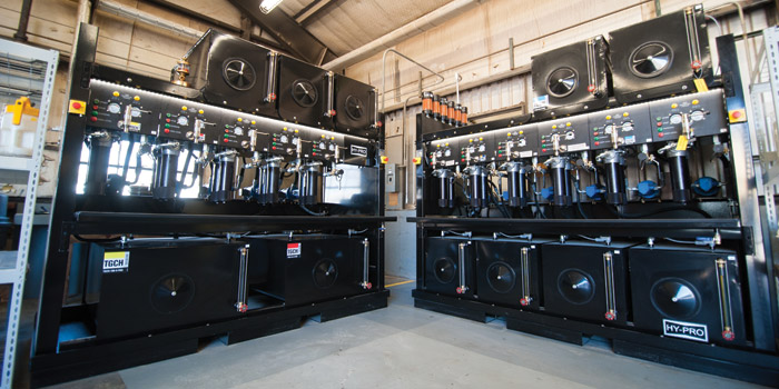 The renovated lube room offers better lubricant storage.