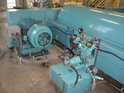 A 300-horsepower, AC-induction motor and bowl drive assembly