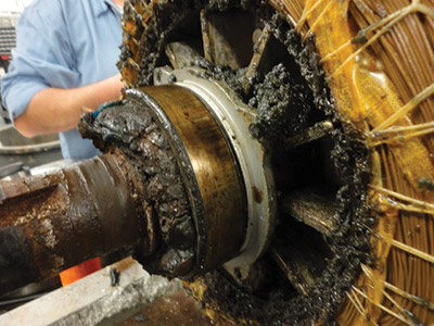 An infrared camera was used to identify electrical issues, overheated windings and overgreased bearings. An infrared camera was used to identify electrical issues, overheated windings and overgreased bearings.