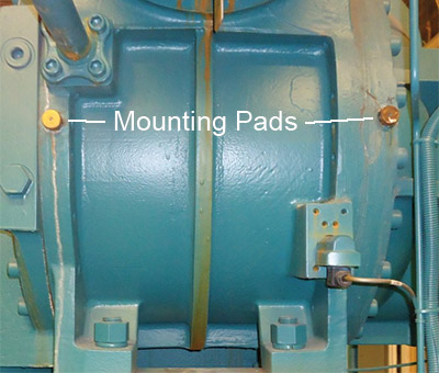 Installing brass pads in mounting locations allowed for repeatable data collection. Installing brass pads in mounting locations allowed for repeatable data collection.