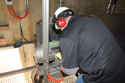 Man Checking Motor