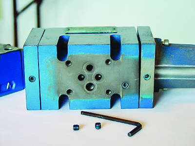 Figure 5. Pilot plugs can be removed with an Allen wrench.