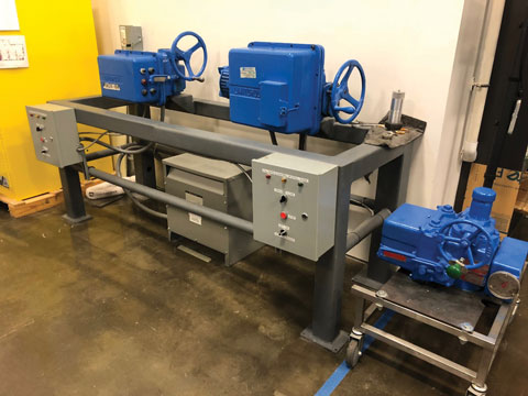 Figure 1. A motor-operated valve (MOV) lubrication test stand Figure 1. A motor-operated valve (MOV) lubrication test stand