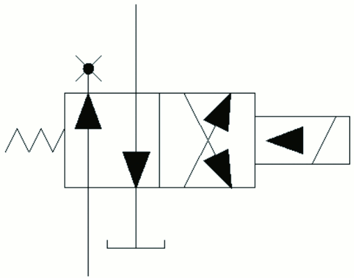 The hydraulic symbol for a directional valve