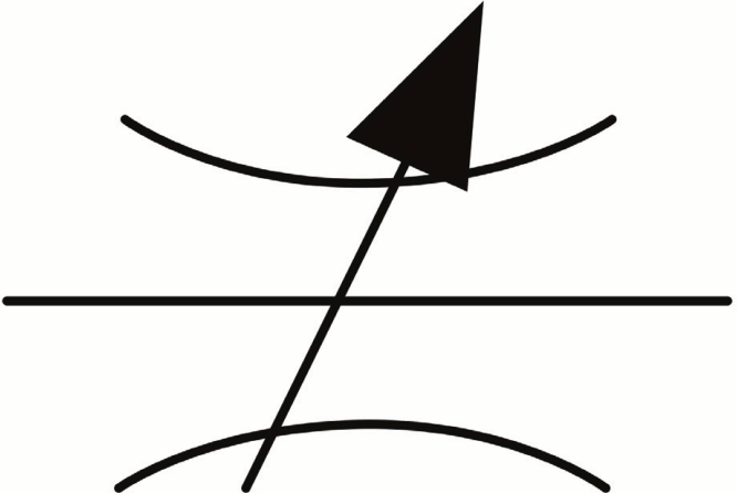 Figure 3: A variable orifice flow control symbol Figure 3: A variable orifice flow control symbol