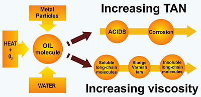 Increasing TAN, increasing viscosity