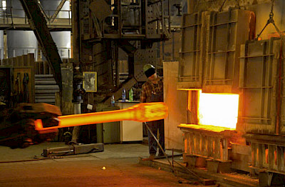 Hot forging plant