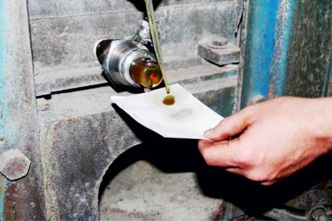 History of oil analysis blotter spot testing