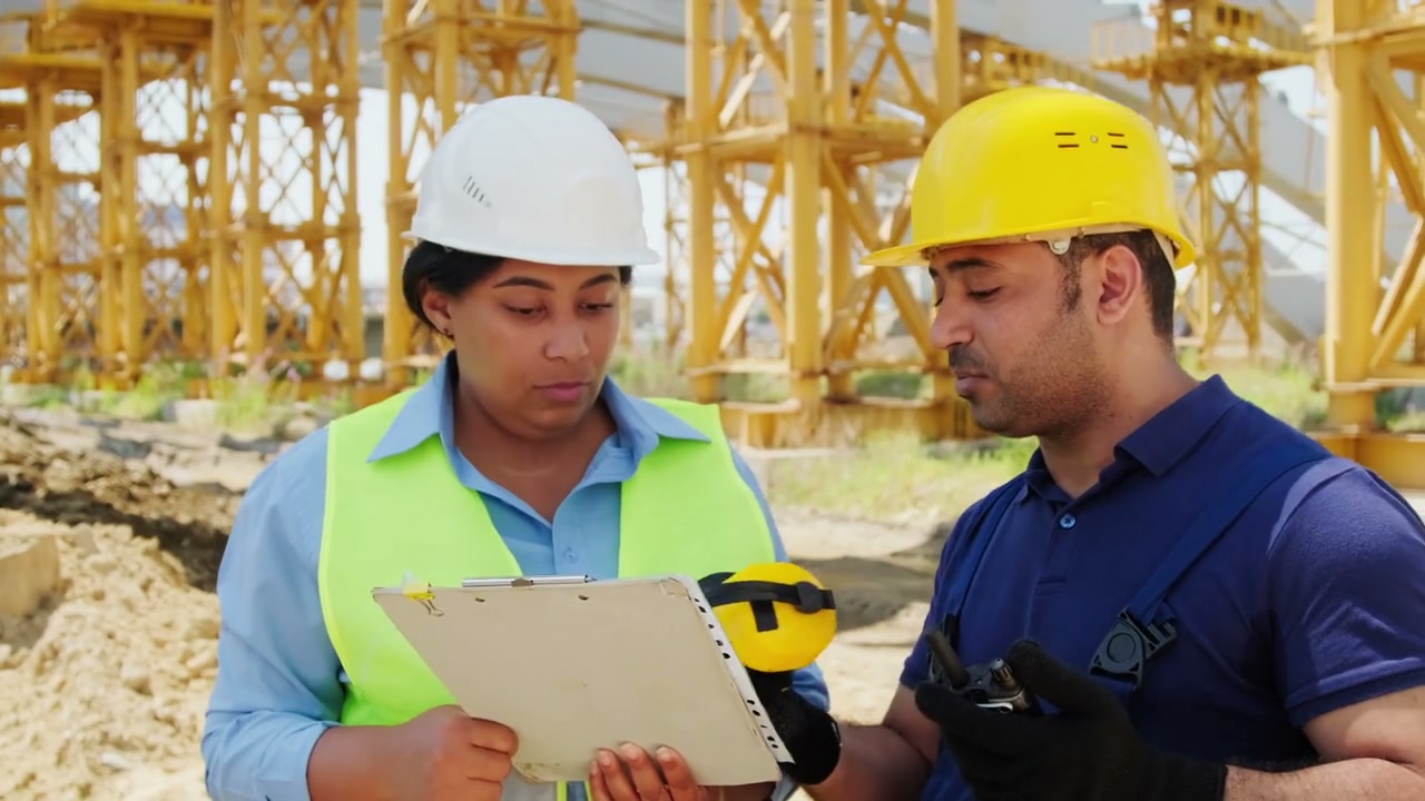 Engineers learning together in an industrial training workshop