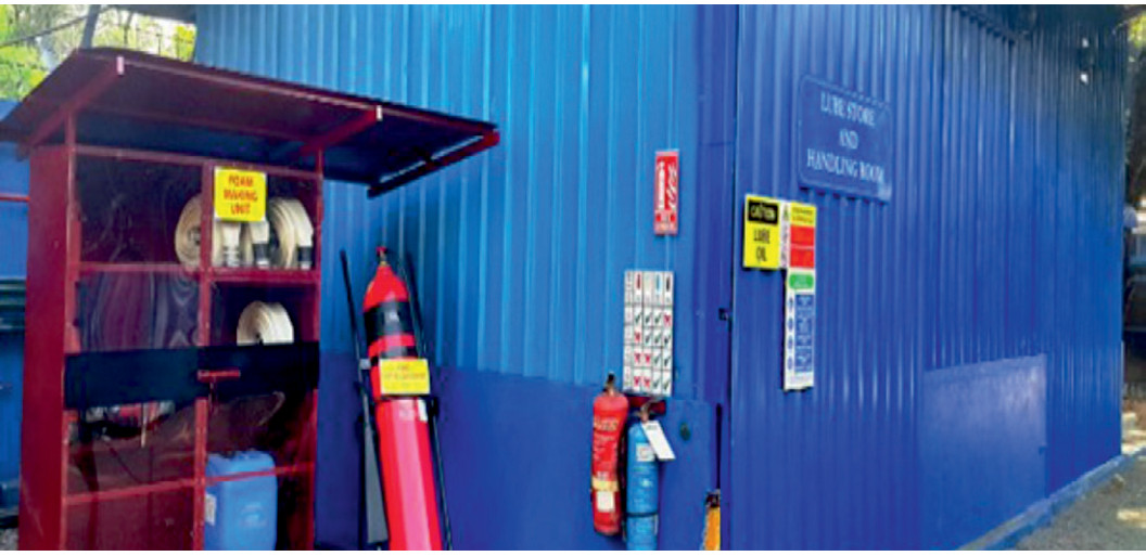 Dedicated lubrication storage facility