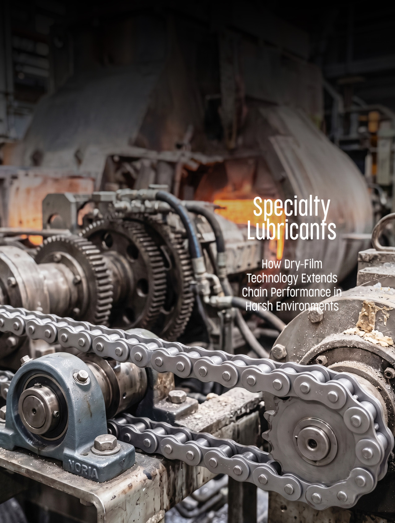 Industrial chain and sprocket lubrication