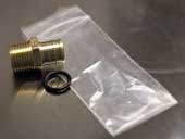 Purge port, zip lock plastic bag and O-ring