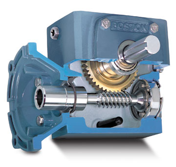 A gearbox mounted in the worm-under orientation requires additional lubrication.