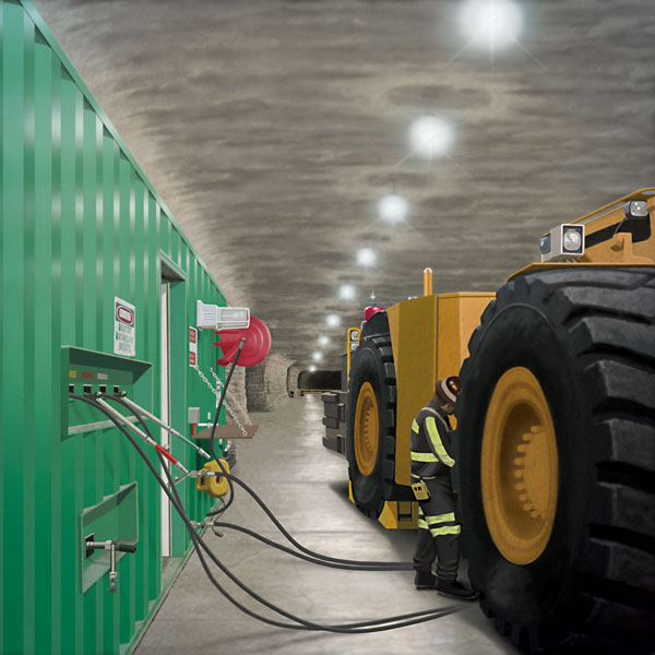 Cargill maintains a fleet of specialized mobile equipment that extracts salt from the mine.