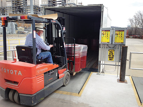 The new lube room is also fork-lift accessible.