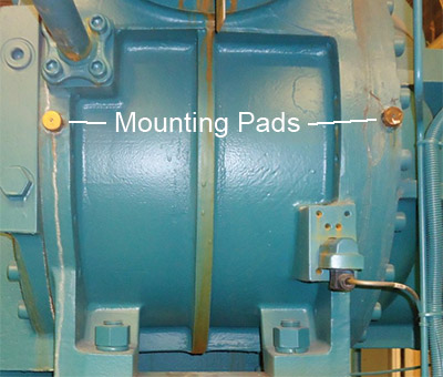  Installing brass pads in mounting locations allowed for repeatable data collection.