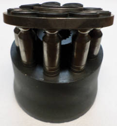 Figure 1. The tolerances between the pistons and barrel on a pressure-compensating, piston-type pump are approximately 0.0004 inch.