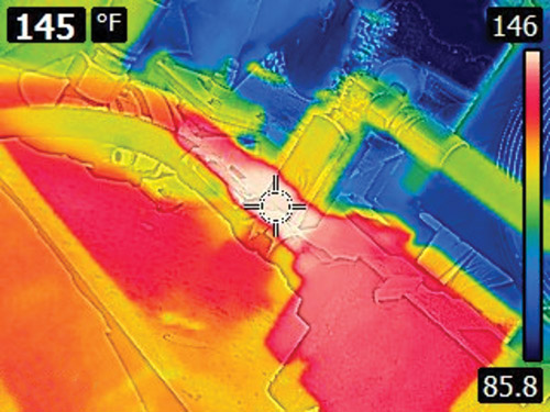 Figure 7. Image showing the tank line temperature of an automatic accumulator dump valve