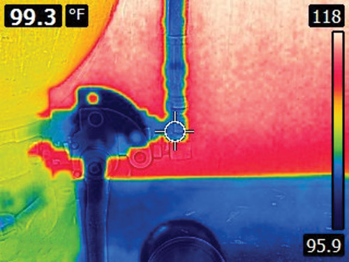 Figure 8. Image showing the tank line temperature of a manual valve