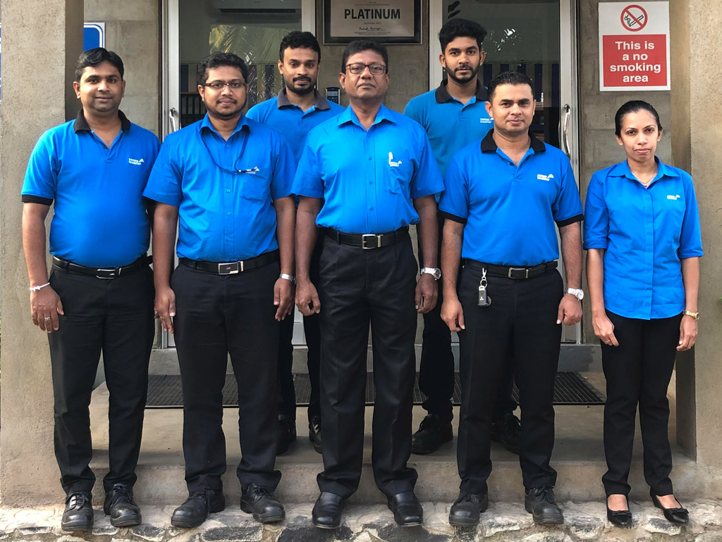 Reliability team of Camso Loadstar, Srilanka Left to right: Mr.Prageeth Jayakody, Mr.Yasith Chandrasiri, Mr.Dinuka Dayananda, Mr.Mahesh Goonesekere – Director Engineering, Mr. Kalana Nissanka, Mr.Ishanth Sameera and Ms.Mayuri Sumanadasa.