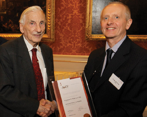 Peter Jost receiving an award
