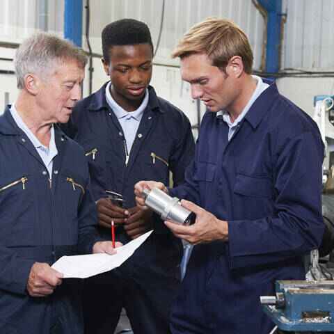 Maintenance technicians on shopfloor